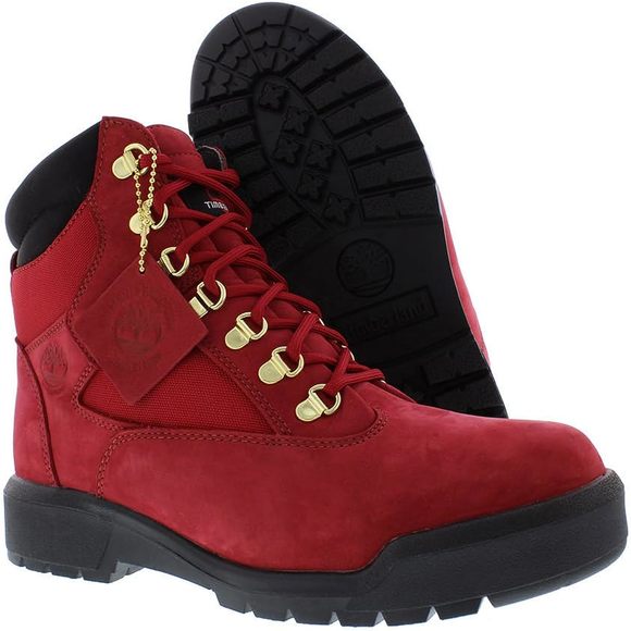 Timberland Mens 6 in Field Boots,Red/Black,12 - Picture 2 of 4